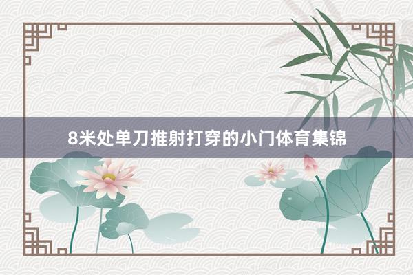 8米处单刀推射打穿的小门体育集锦