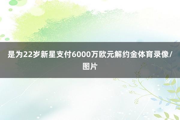 是为22岁新星支付6000万欧元解约金体育录像/图片