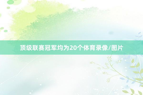 顶级联赛冠军均为20个体育录像/图片