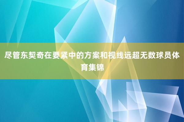 尽管东契奇在要紧中的方案和视线远超无数球员体育集锦