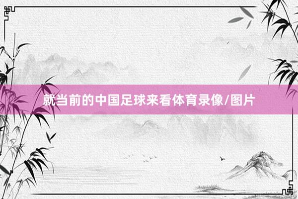 就当前的中国足球来看体育录像/图片