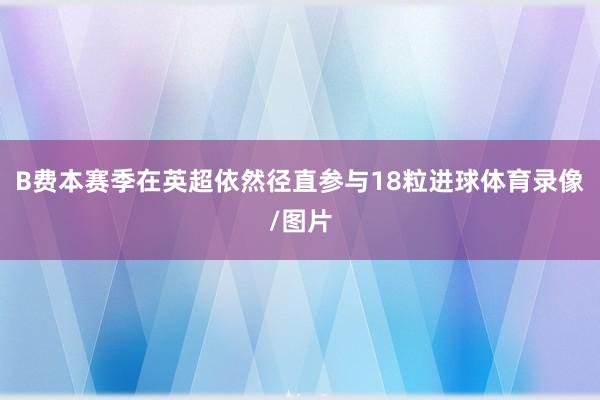 B费本赛季在英超依然径直参与18粒进球体育录像/图片