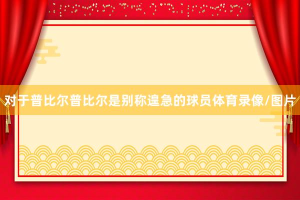 对于普比尔普比尔是别称遑急的球员体育录像/图片