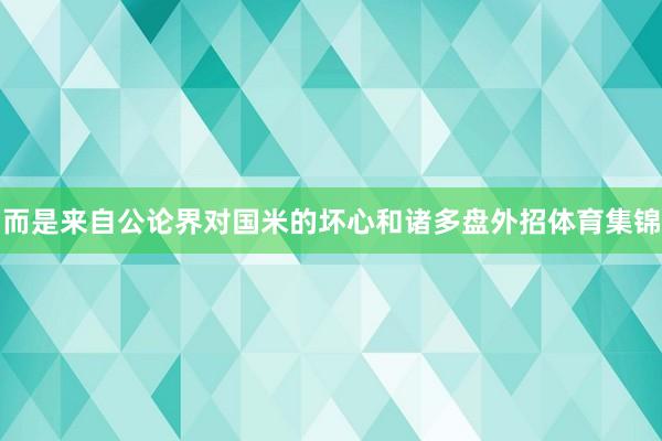 而是来自公论界对国米的坏心和诸多盘外招体育集锦