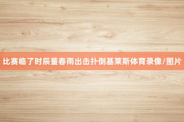 比赛临了时辰董春雨出击扑倒基莱斯体育录像/图片