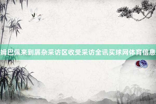 姆巴佩来到羼杂采访区收受采访全讯买球网体育信息