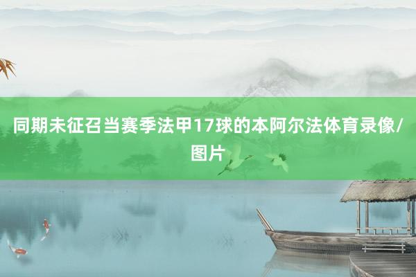 同期未征召当赛季法甲17球的本阿尔法体育录像/图片